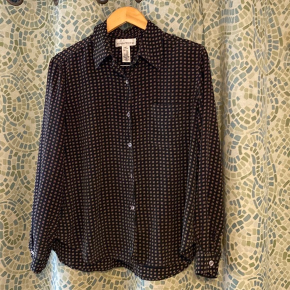 Evan Picone Silk Blouse 14 - Picture 1 of 6